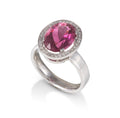 PINK TOURMALINE & DIAMOND Ring 18 K Gold