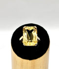 CITRINE STATEMENT RING, 15 carat Emerald Cut, Mid-Century Modern