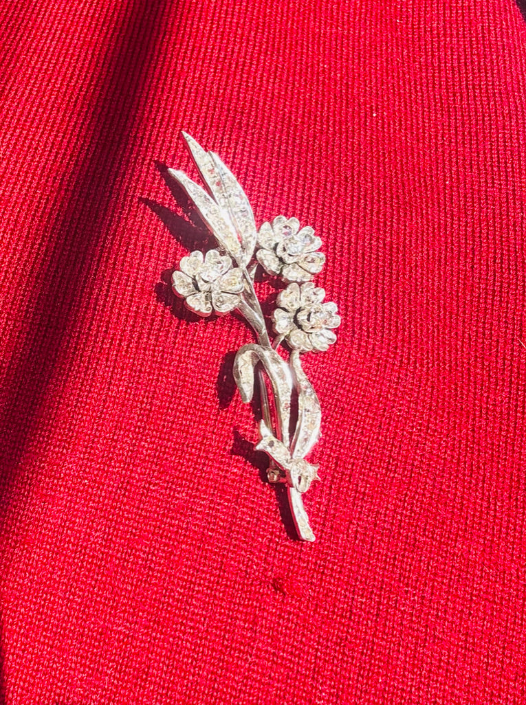 ANTIQUE EDWARDIAN DIAMOND Brooch