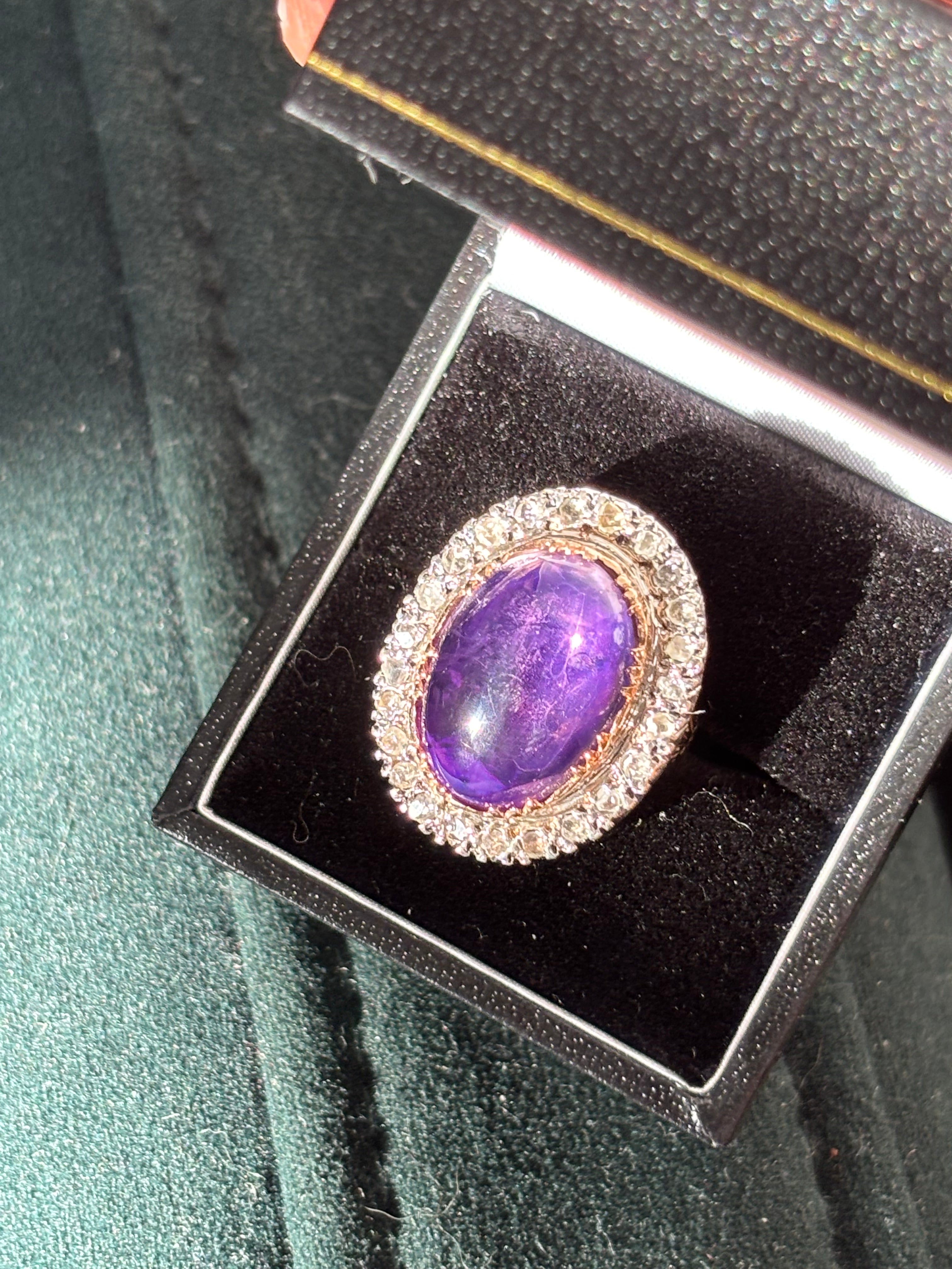 ANTIQUE AMETHYST & DIAMONDS Ring