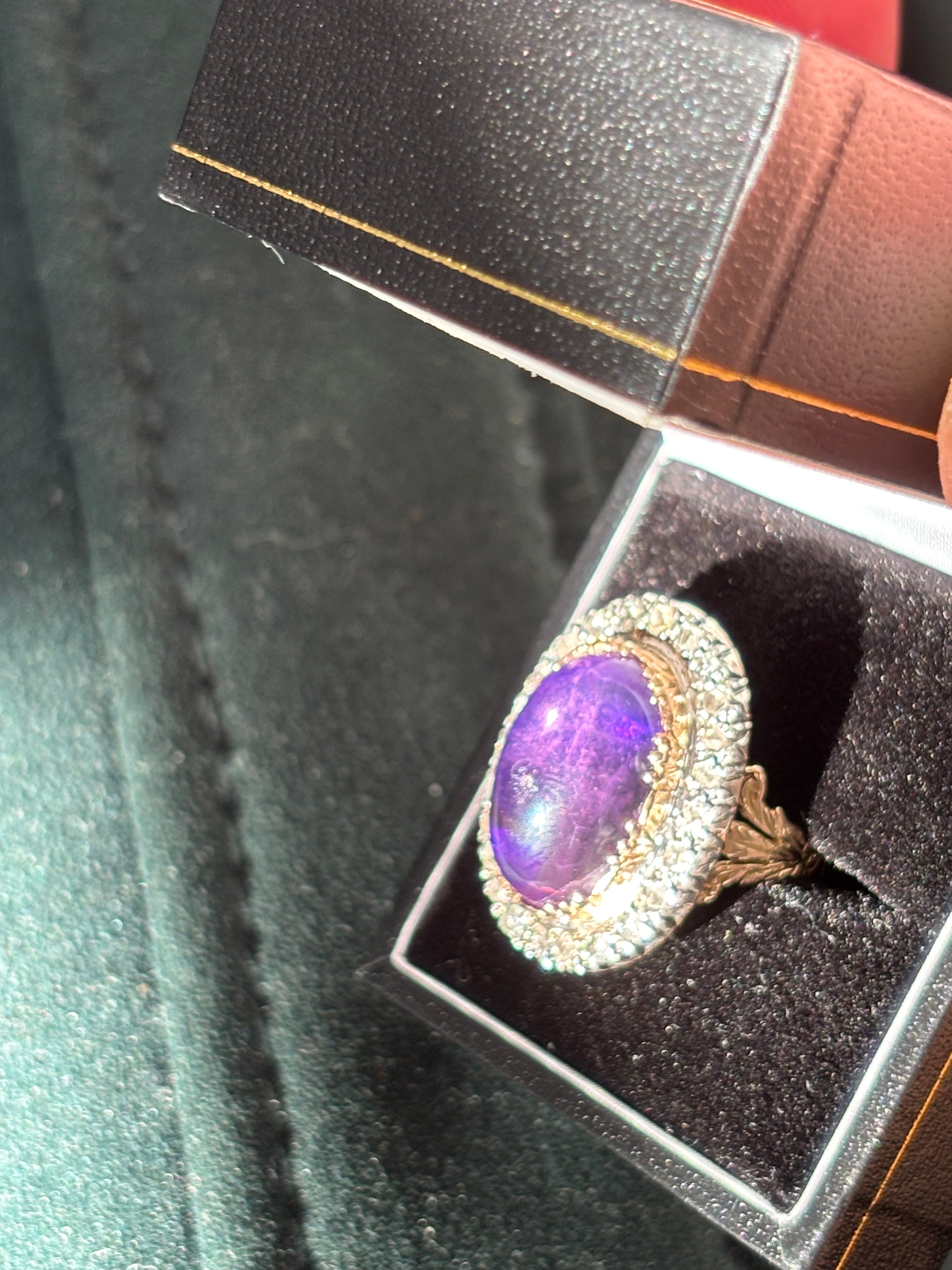 ANTIQUE AMETHYST & DIAMONDS Ring