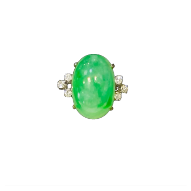 JADE & DIAMONDS VINTAGE White Gold Ring