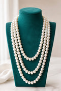 Exceptional Long Vintage Freshwater Pearl Rope Necklace 162cm Endless Strand