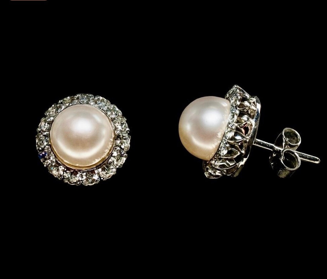 PEARLS & DIAMONDS EARRINGS