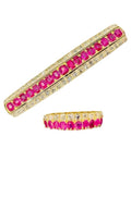 Antique Edwardian Ruby Diamond Brooch & Half Eternity Ring Suite, Circa 1900