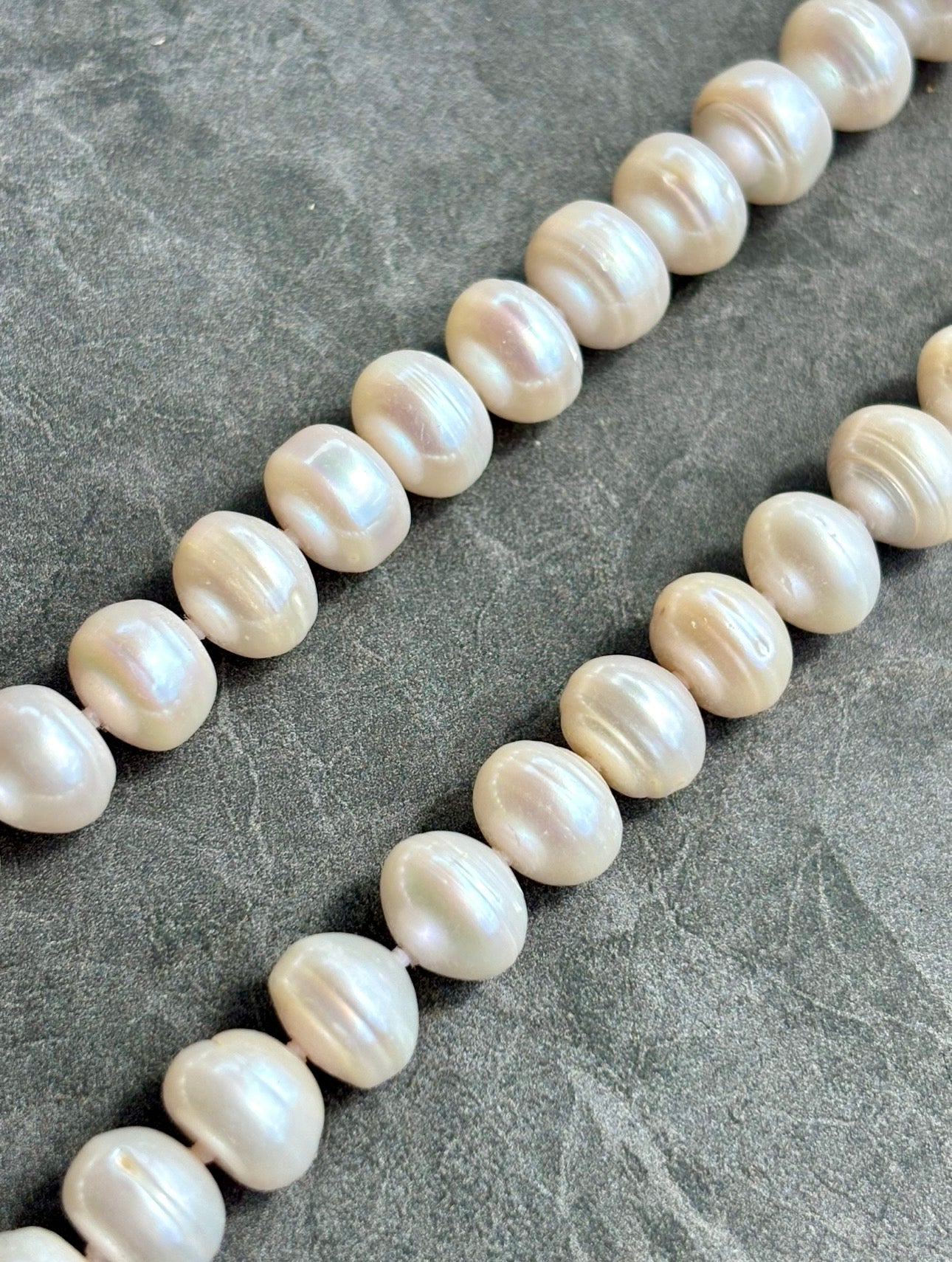 Exceptional Long Vintage Freshwater Pearl Rope Necklace 162cm Endless Strand