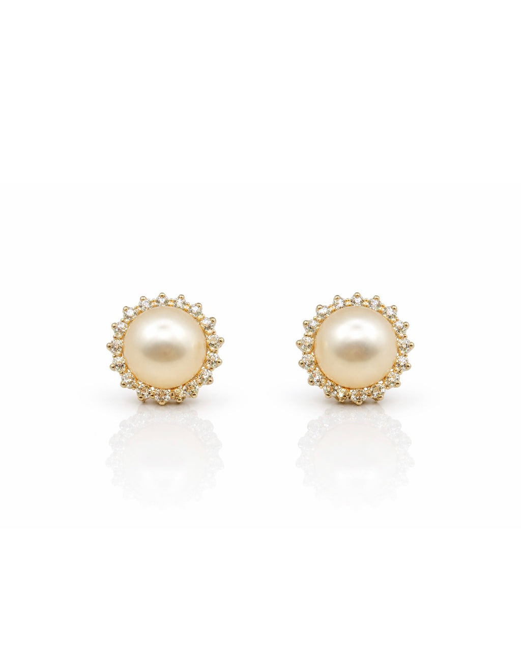 Vintage Pearl and Diamond Cluster Ring and Earrings Suite, 18ct Gold, Circa 1987