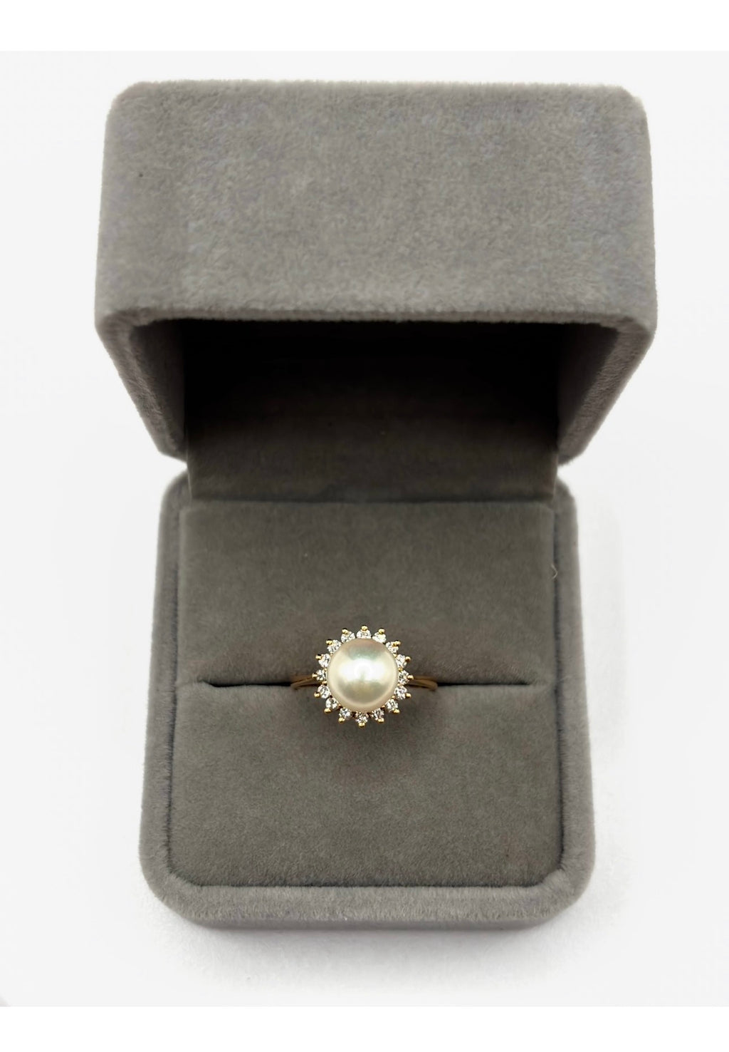 Vintage Pearl and Diamond Cluster Ring and Earrings Suite, 18ct Gold, Circa 1987
