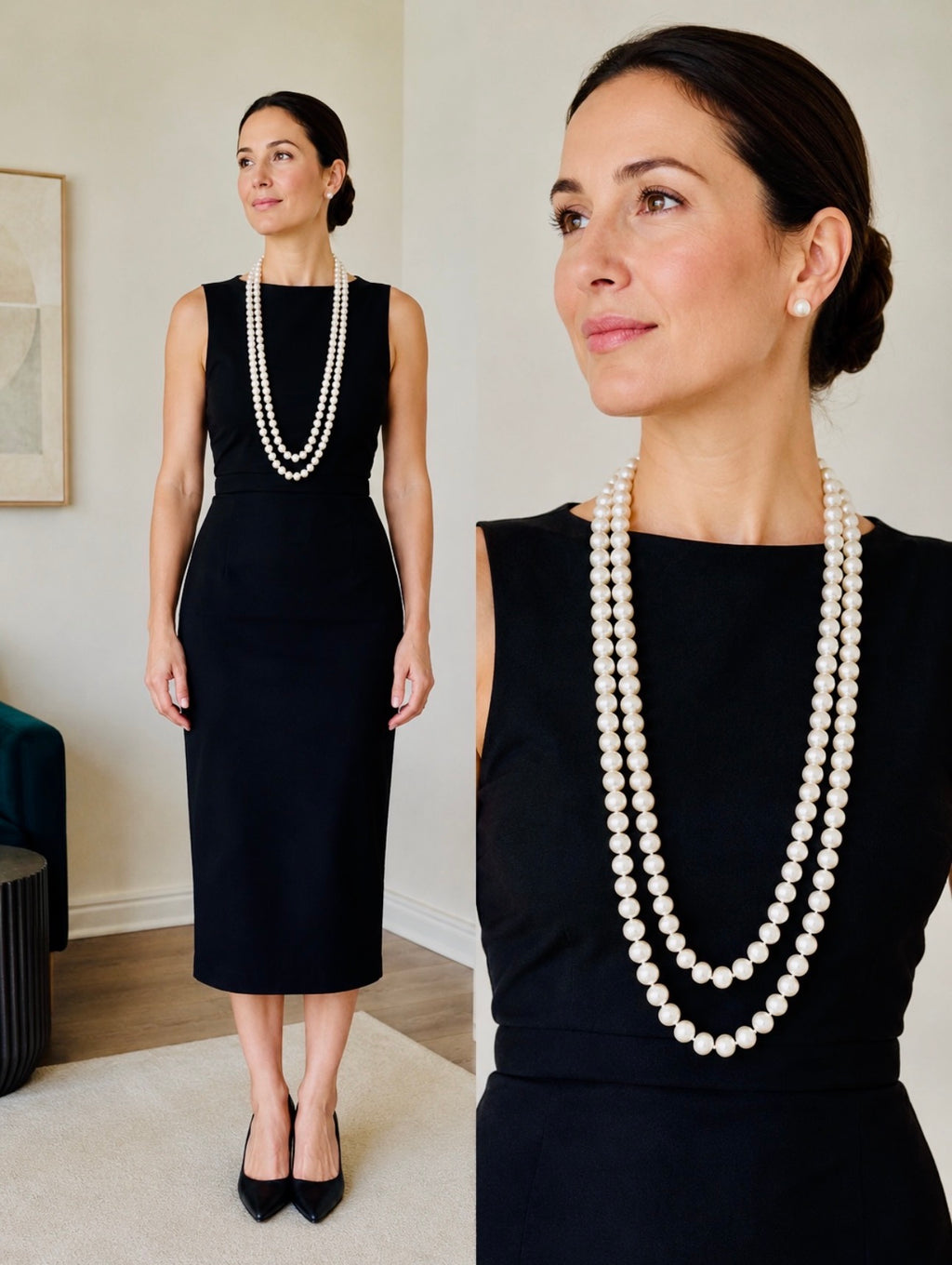 Exceptional Long Vintage Freshwater Pearl Rope Necklace 162cm Endless Strand