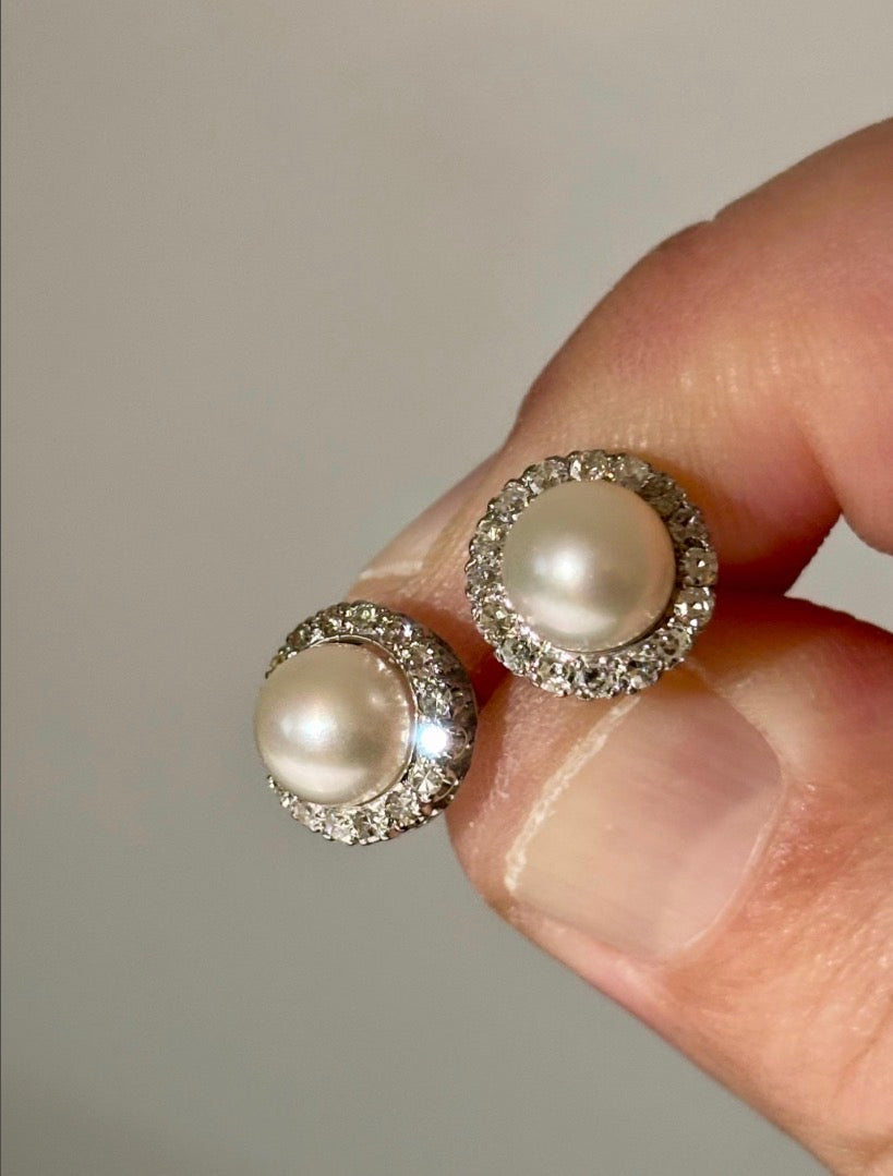 PEARLS & DIAMONDS EARRINGS