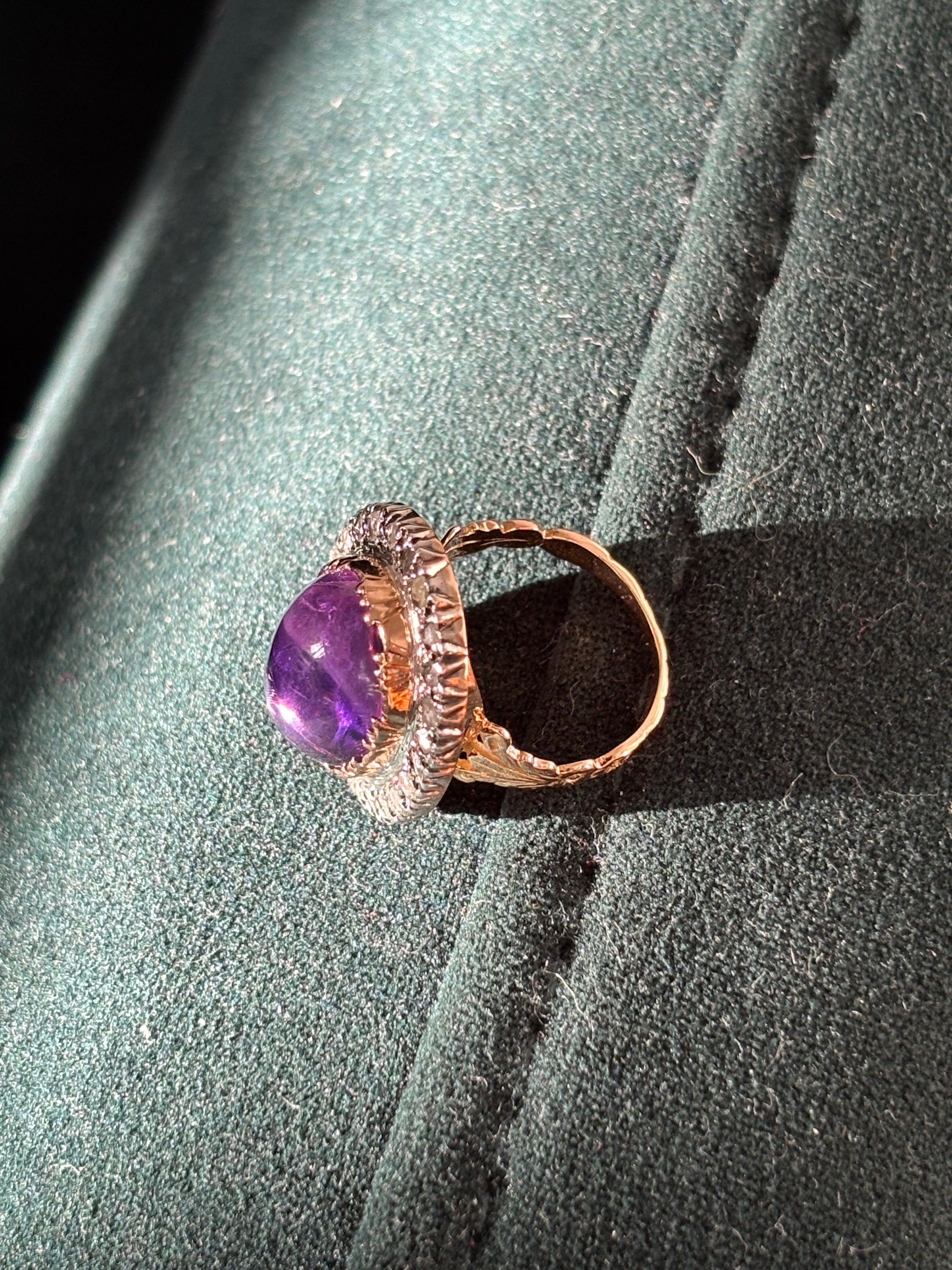 ANTIQUE AMETHYST & DIAMONDS Ring