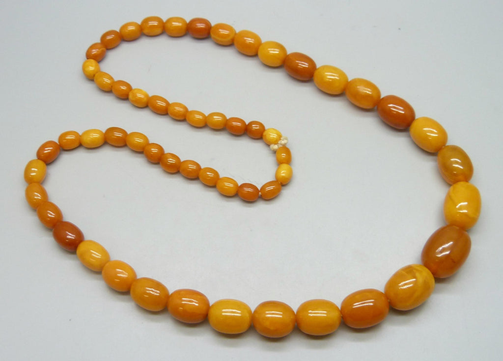 Antique Baltic Butterscotch Amber Bead Necklace, 70cm, 1920s-1940s