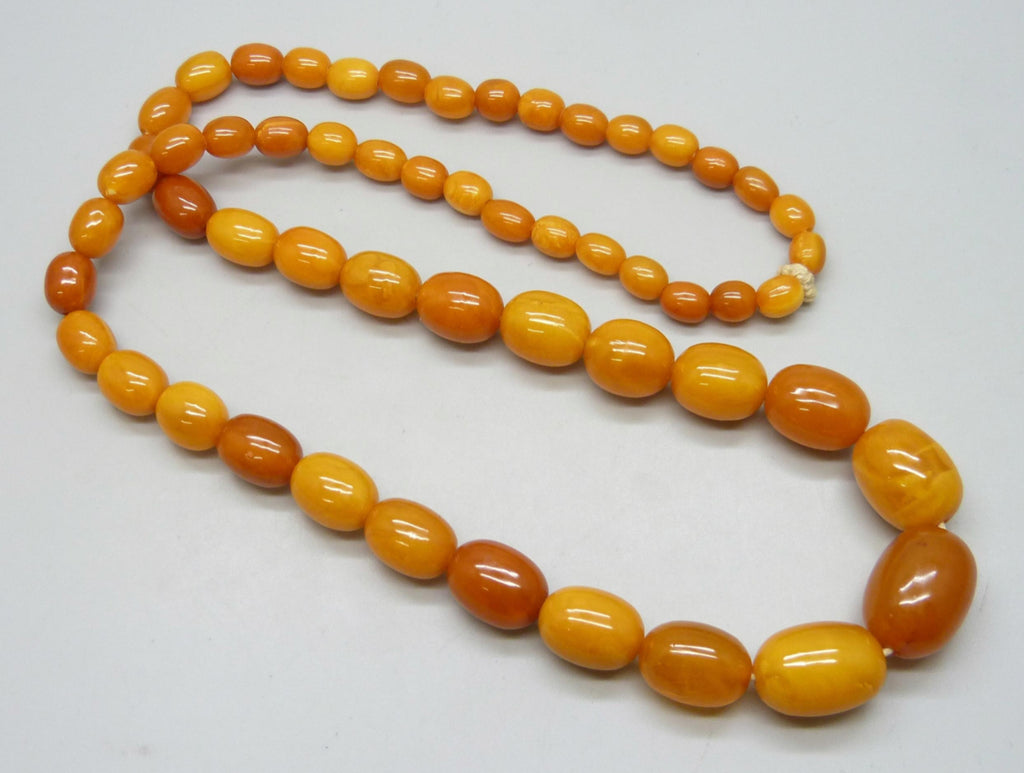 Antique Baltic Butterscotch Amber Bead Necklace, 70cm, 1920s-1940s