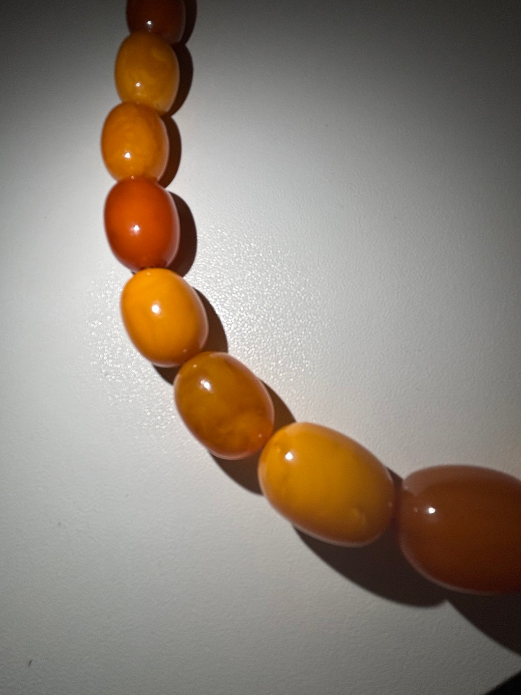 Antique Baltic Butterscotch Amber Bead Necklace, 70cm, 1920s-1940s
