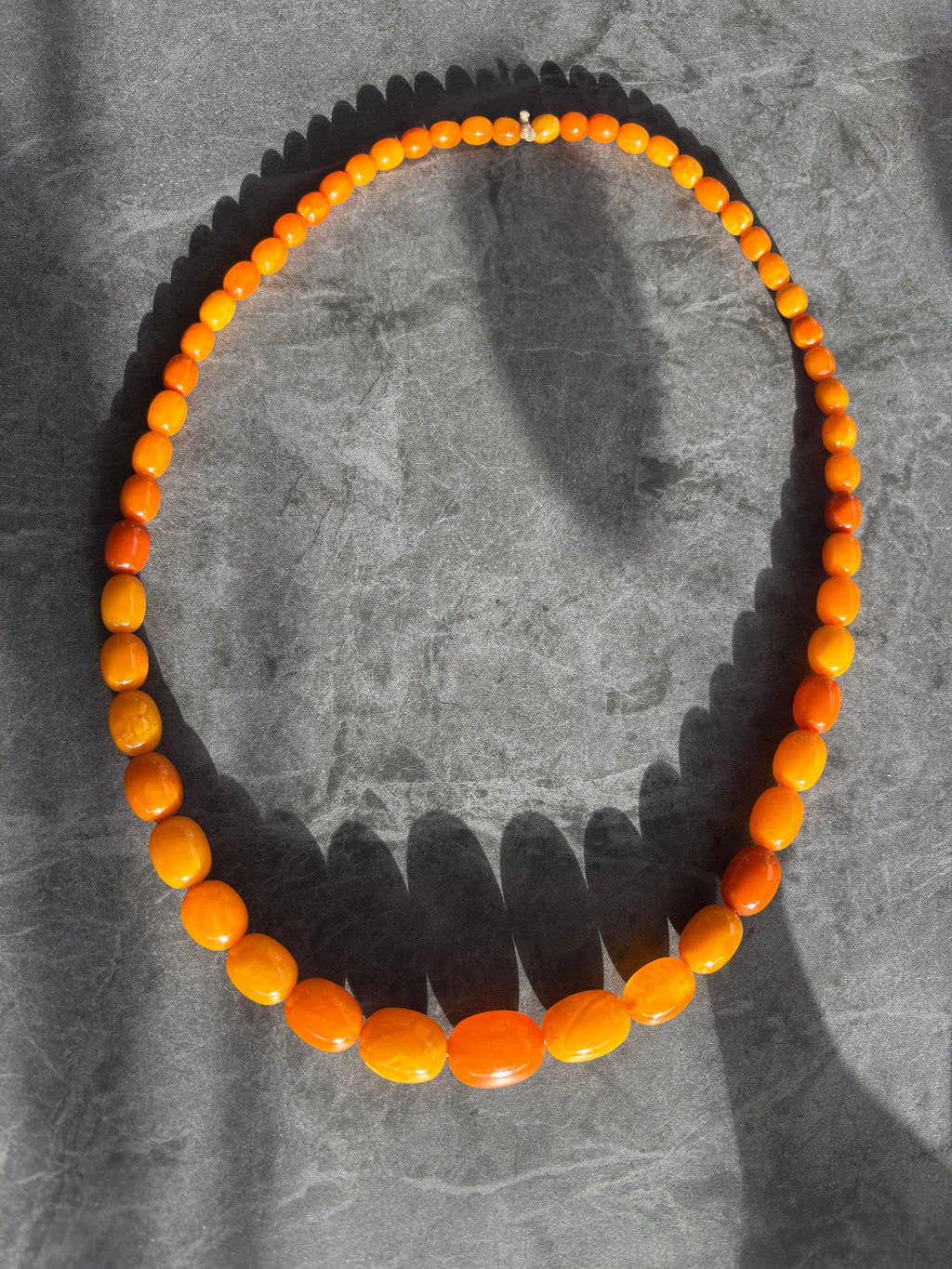Antique Baltic Butterscotch Amber Bead Necklace, 70cm, 1920s-1940s