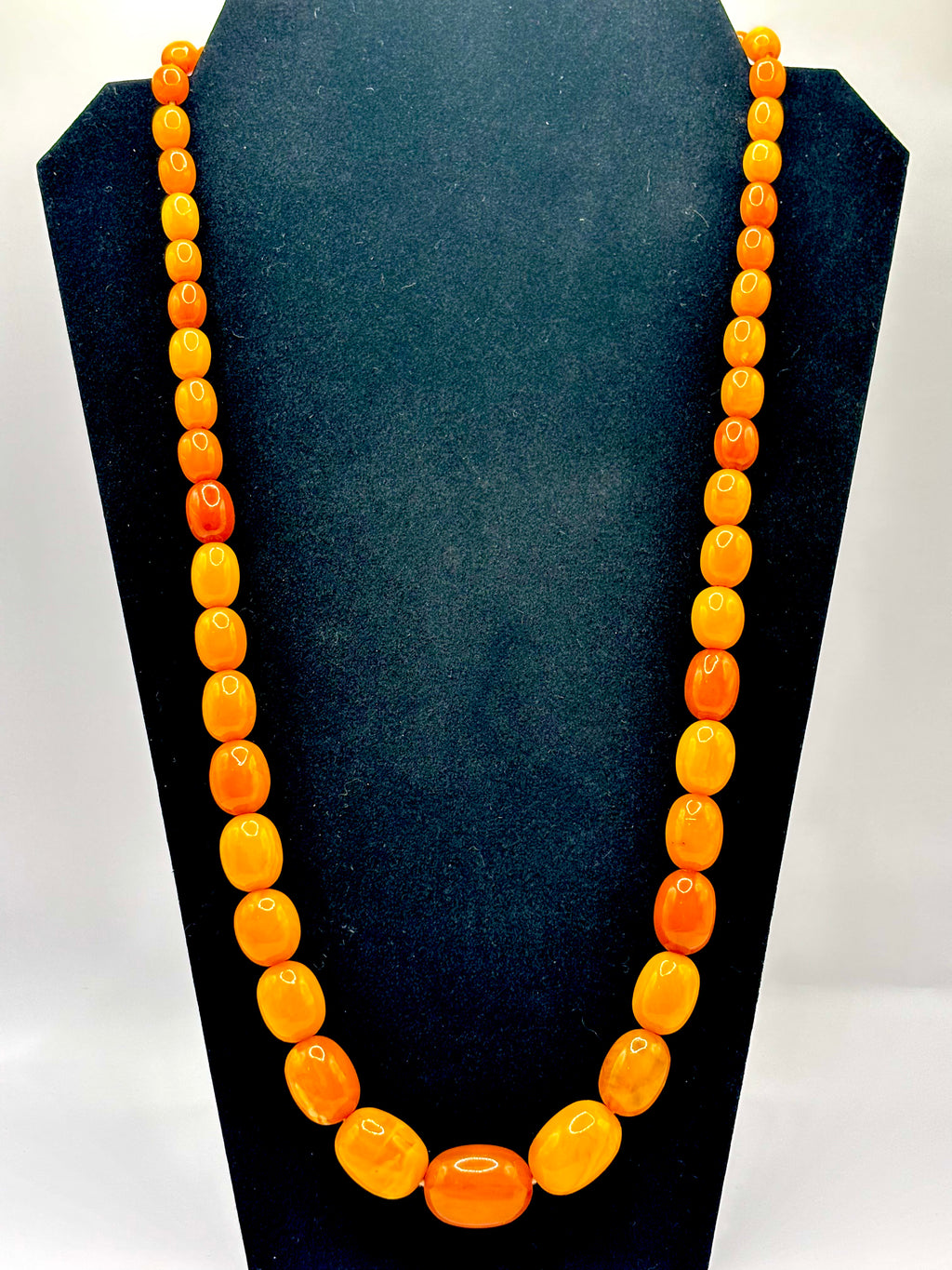 Antique Baltic Butterscotch Amber Bead Necklace, 70cm, 1920s-1940s