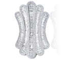 IMPRESSIVE VINTAGE DIAMOND Brooch in Art Deco inspired design