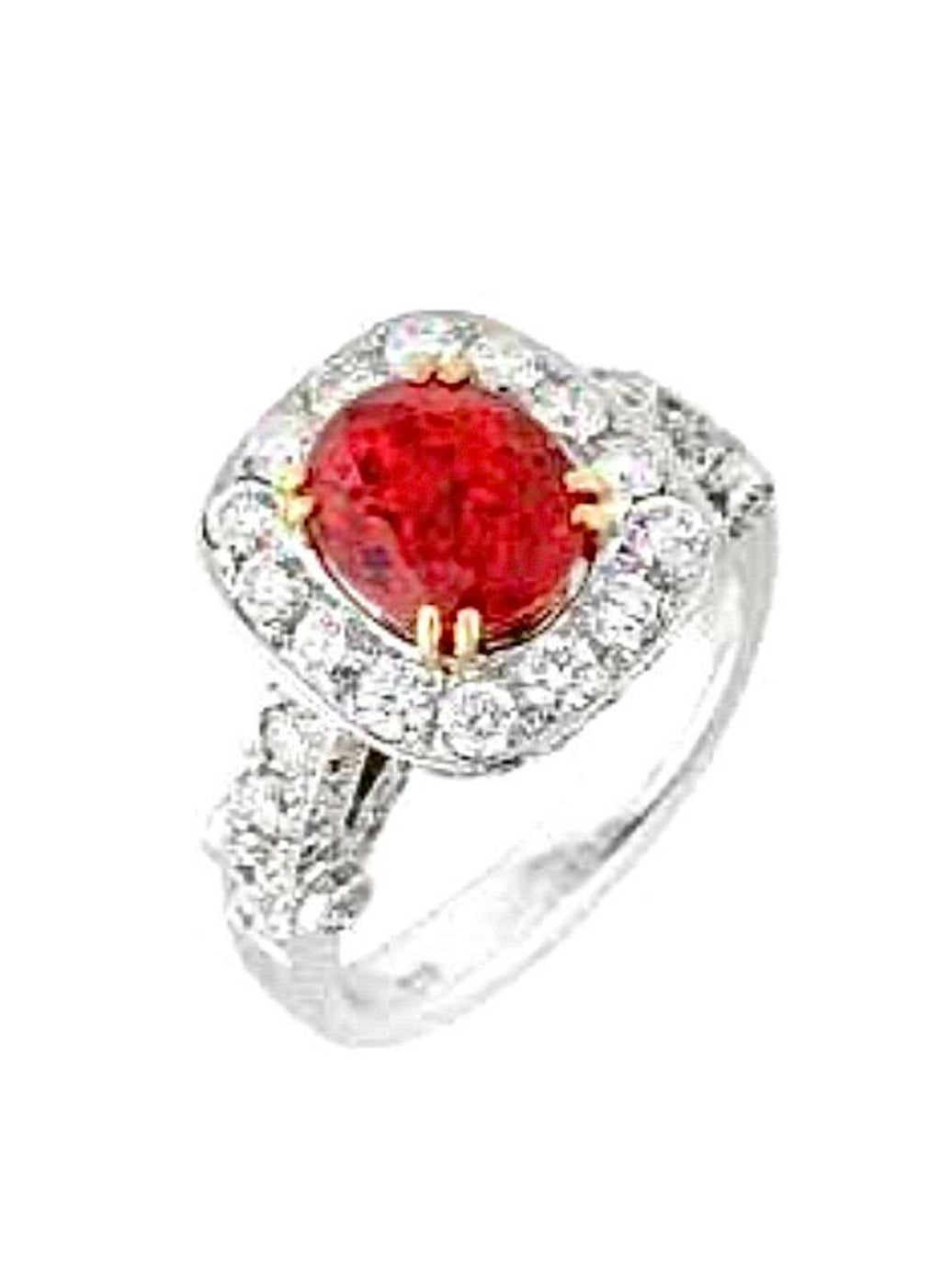 ORANGE PADPARADSCHA SAPPHIRE & Diamonds Ring