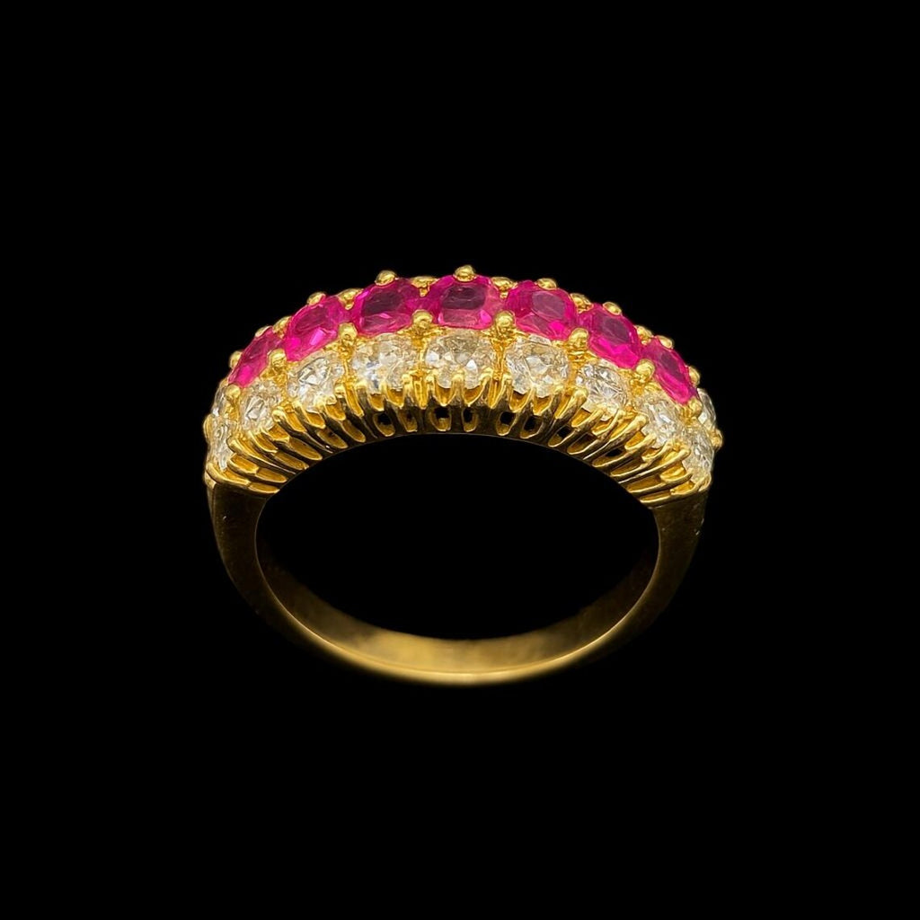 EARLY 20th CENTURY 18ct Gold, Diamond & Ruby Ring