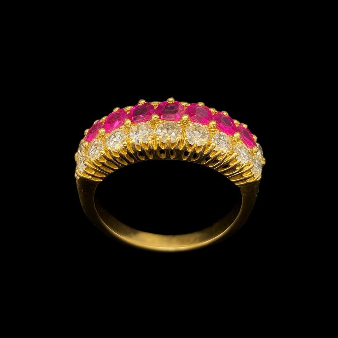 EARLY 20th CENTURY 18ct Gold, Diamond & Ruby Ring