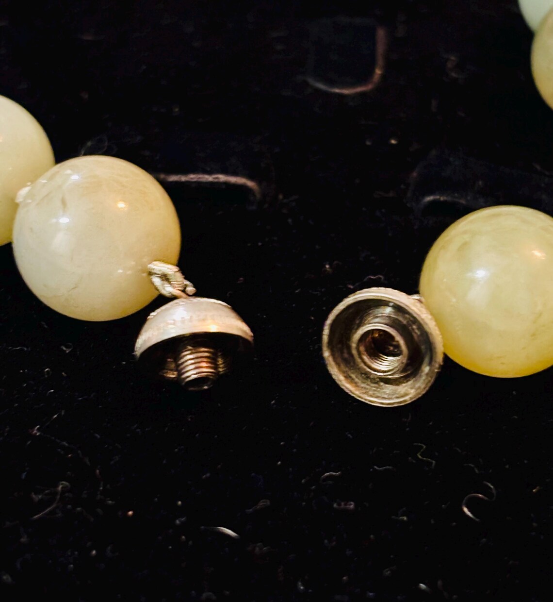 Large Vintage Bowenite Bead Necklace, Silver Clasp, Collection of Shirley Conran DBE