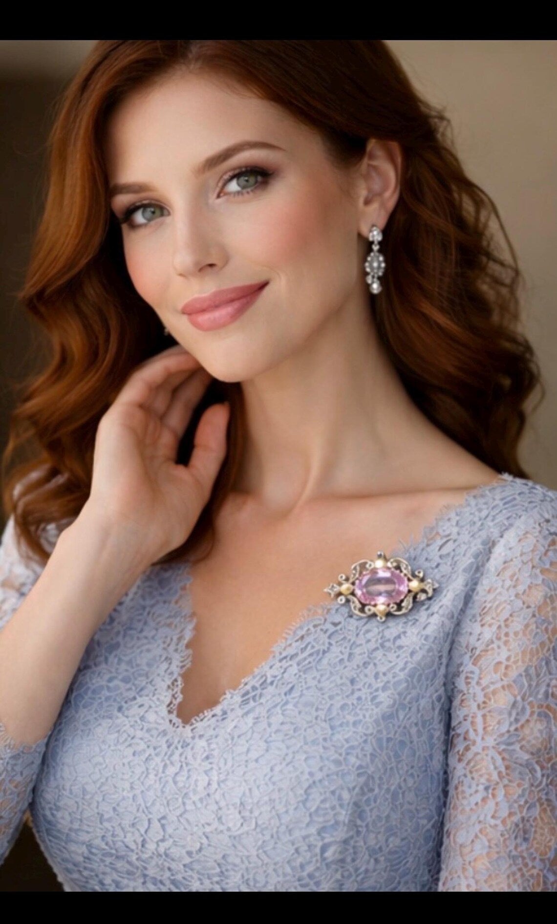 VICTORIAN AMETHYST BROOCH With Diamonds & Pearls from the 1880’s