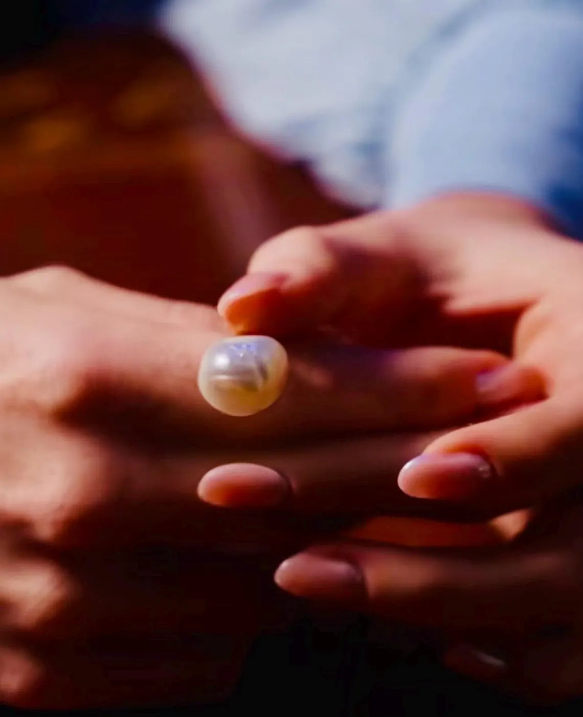 Antique GSC CERTIFIED NATURAL Saltwater Pearl Ring