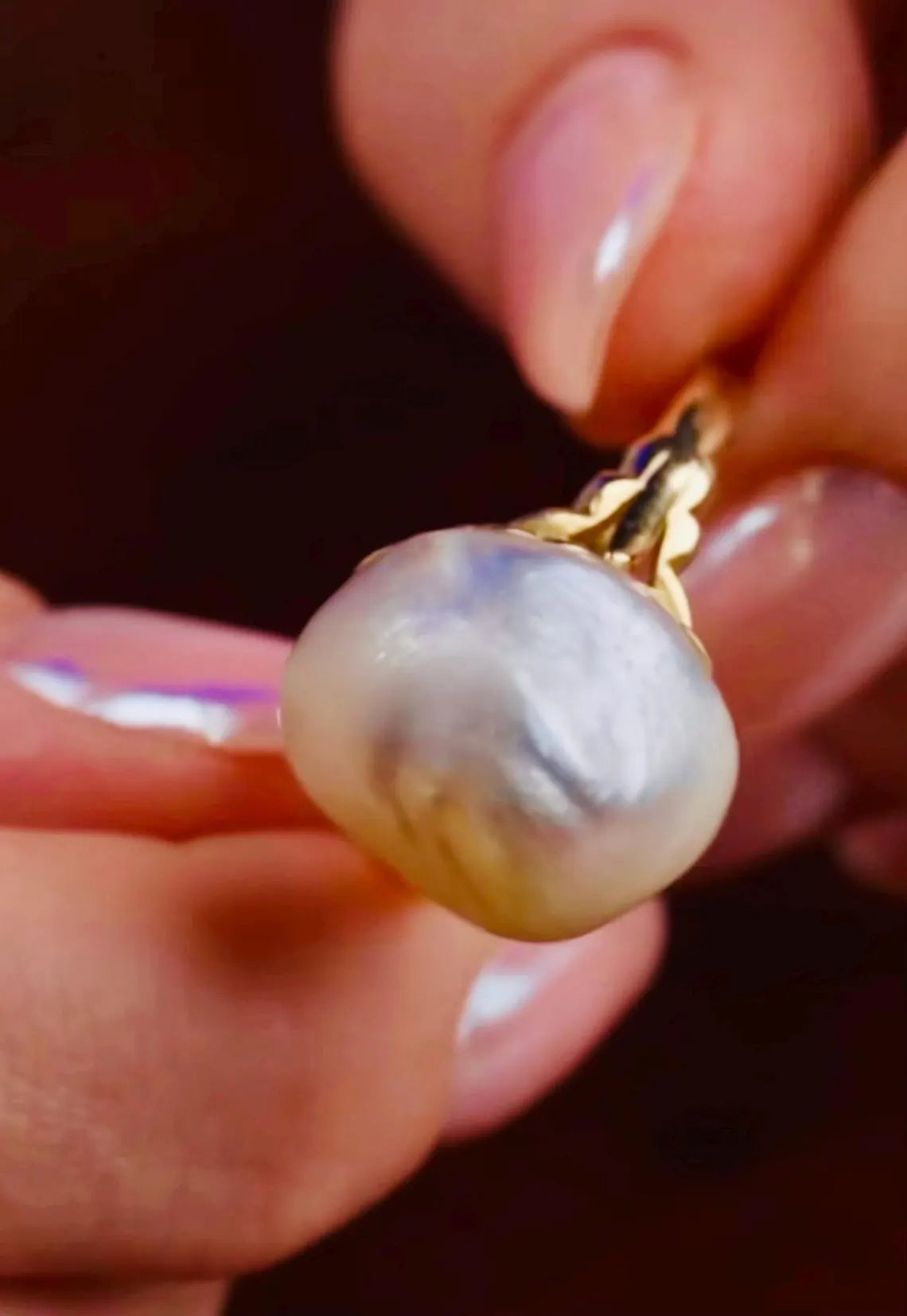 Antique GSC CERTIFIED NATURAL Saltwater Pearl Ring