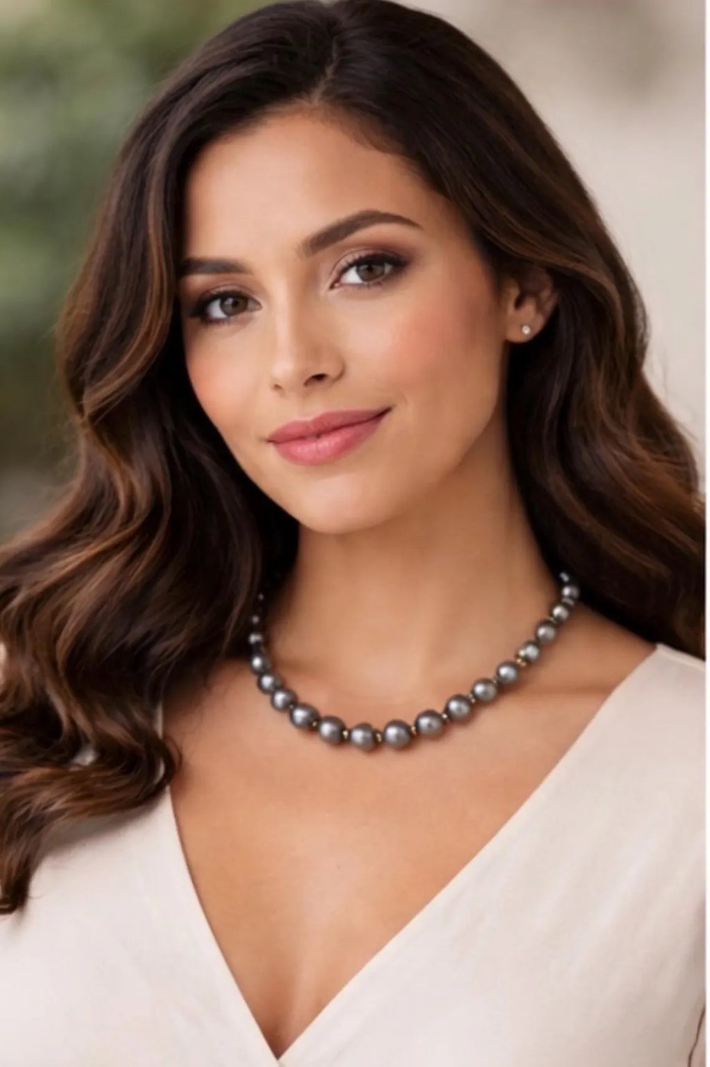 Graduated Tahitian Pearl Necklace 9–11.4mm with 18k Gold Clasp, 45cm
