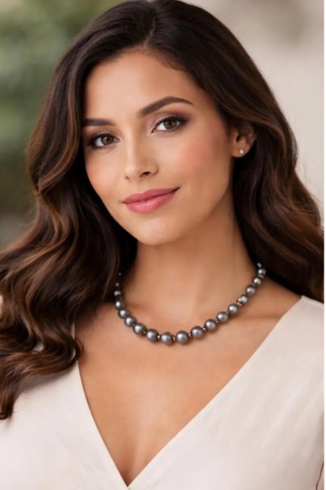 Graduated Tahitian Pearl Necklace 9–11.4mm with 18k Gold Clasp, 45cm