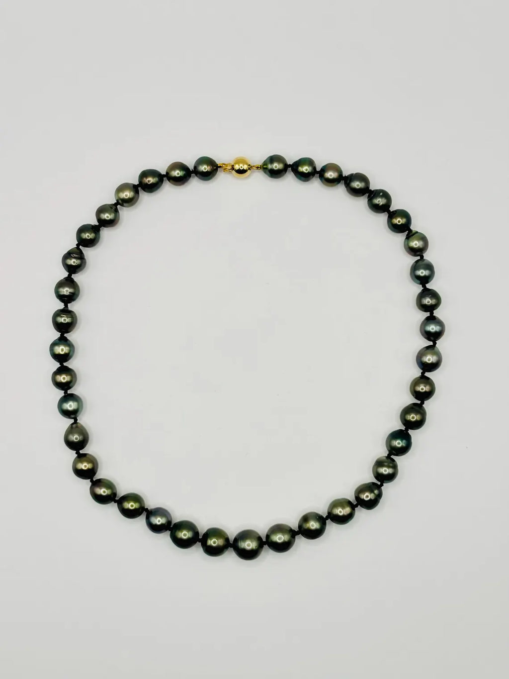 Graduated Tahitian Pearl Necklace 9–11.4mm with 18k Gold Clasp, 45cm