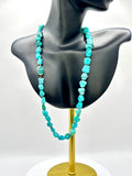 TURQUOISE NECKLACE 18K CARAT Gold - Early to Mid 20th Century
