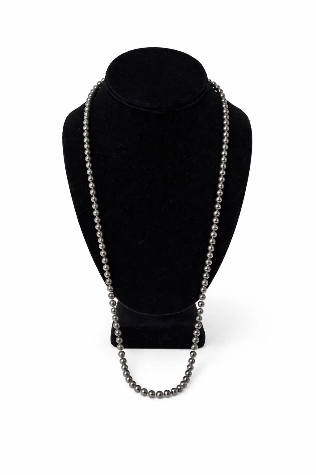 90cm Black Cultured Pearl Opera Length Necklace with 14ct Yellow Gold Clasp