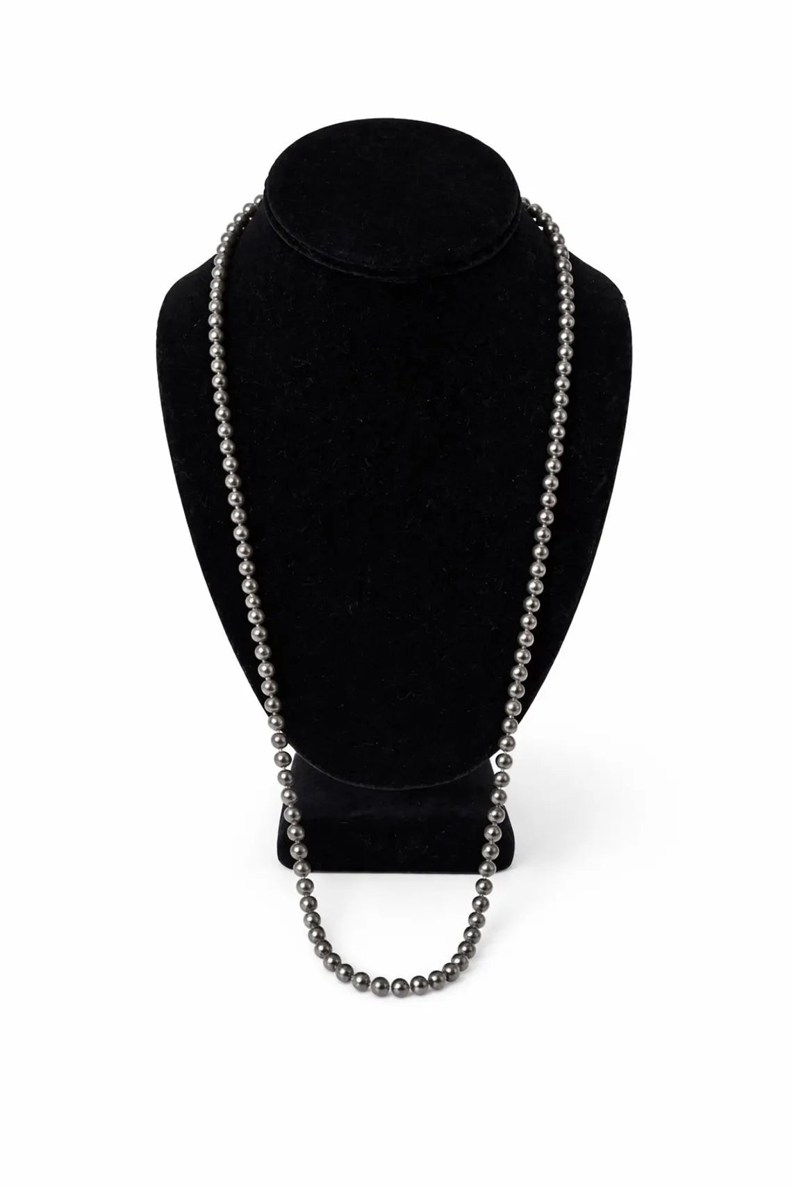 90cm Black Cultured Pearl Opera Length Necklace with 14ct Yellow Gold Clasp
