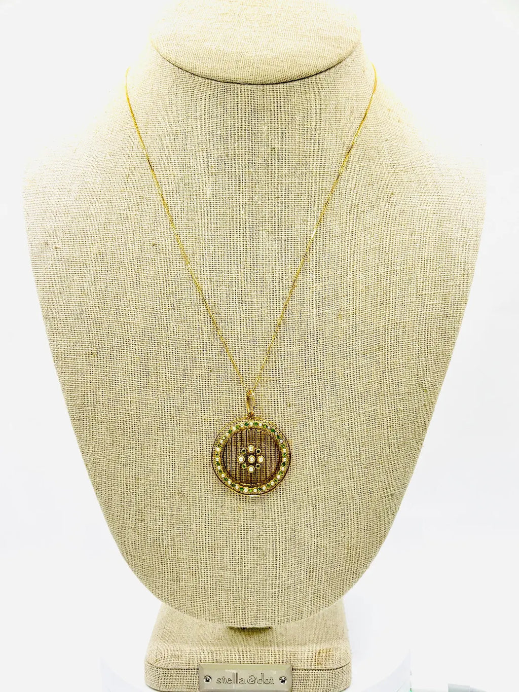 Edwardian 15ct Gold Peridot Seed Pearl Openwork Pendant, circa 1905 (18K Chain)