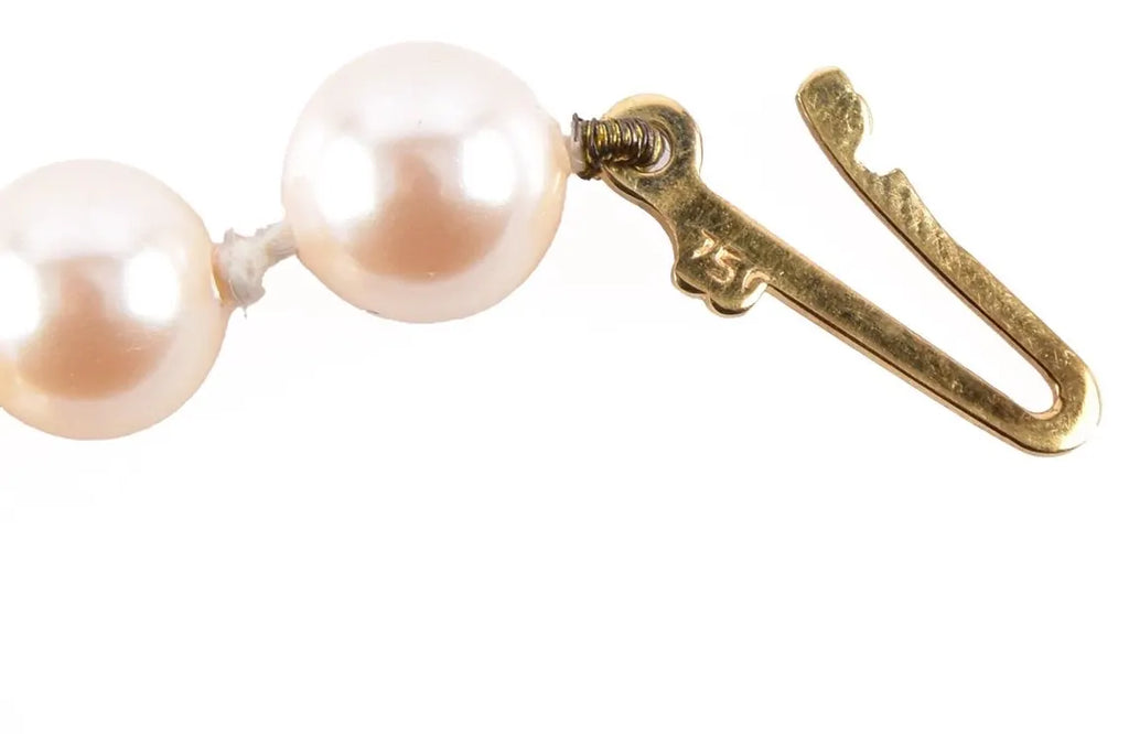 Akoya Cultured Pearl Necklace, Graduated 5.25–7.50mm, 18k Gold Bow Clasp, 58cm Strand