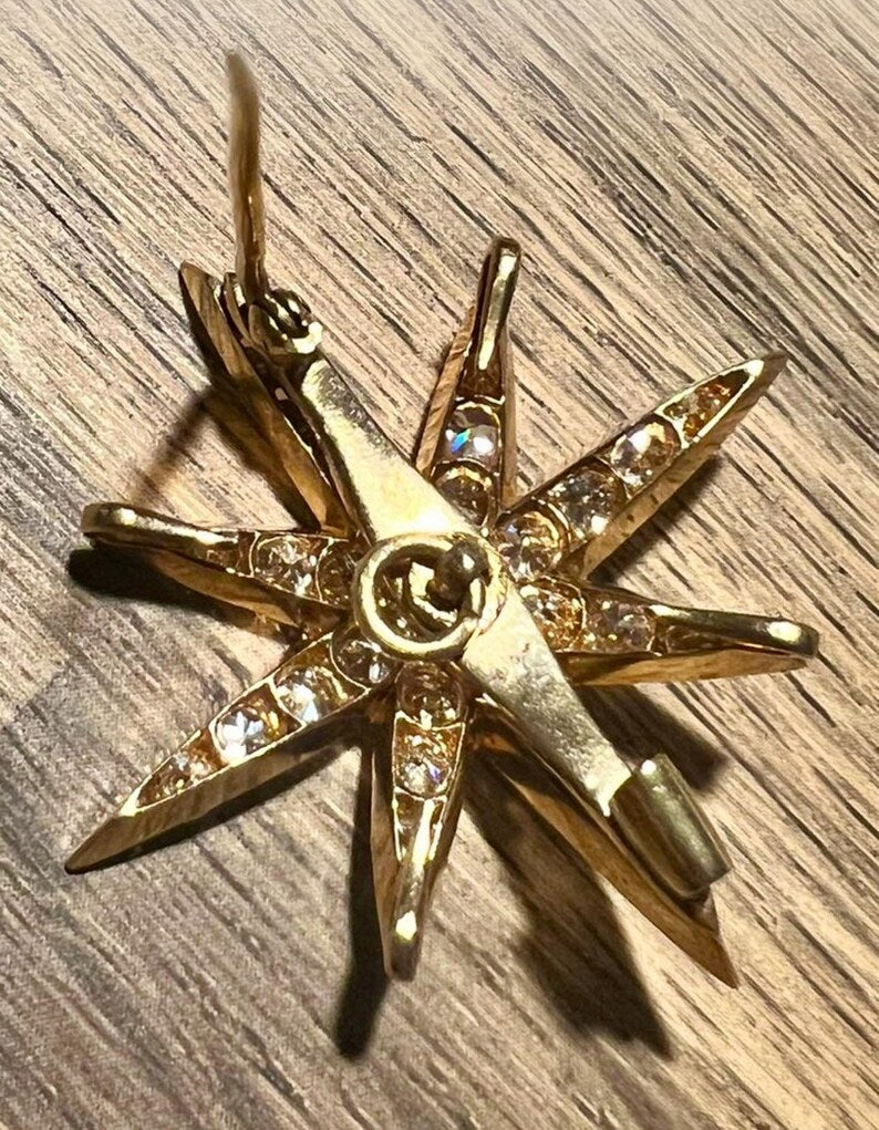 Antique Diamond Eight-Point Star Brooch / Pendant, Circa 1910-1925