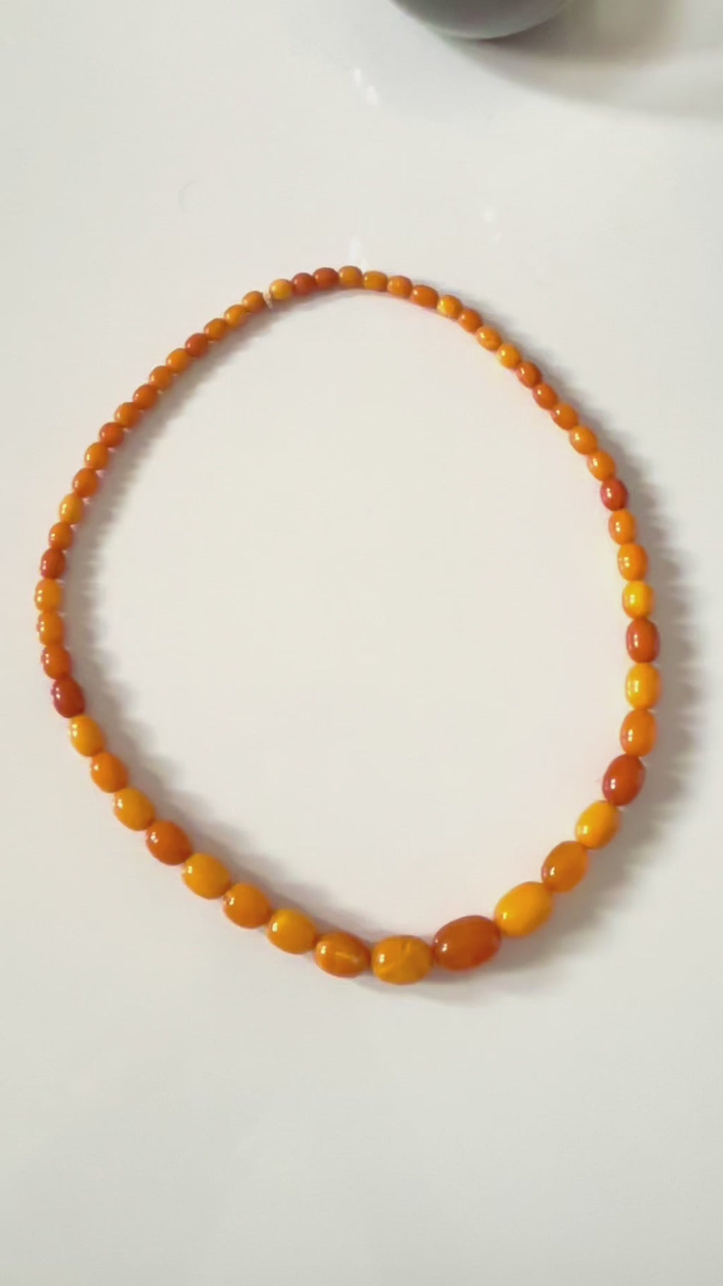 Antique Baltic Butterscotch Amber Bead Necklace, 70cm, 1920s-1940s