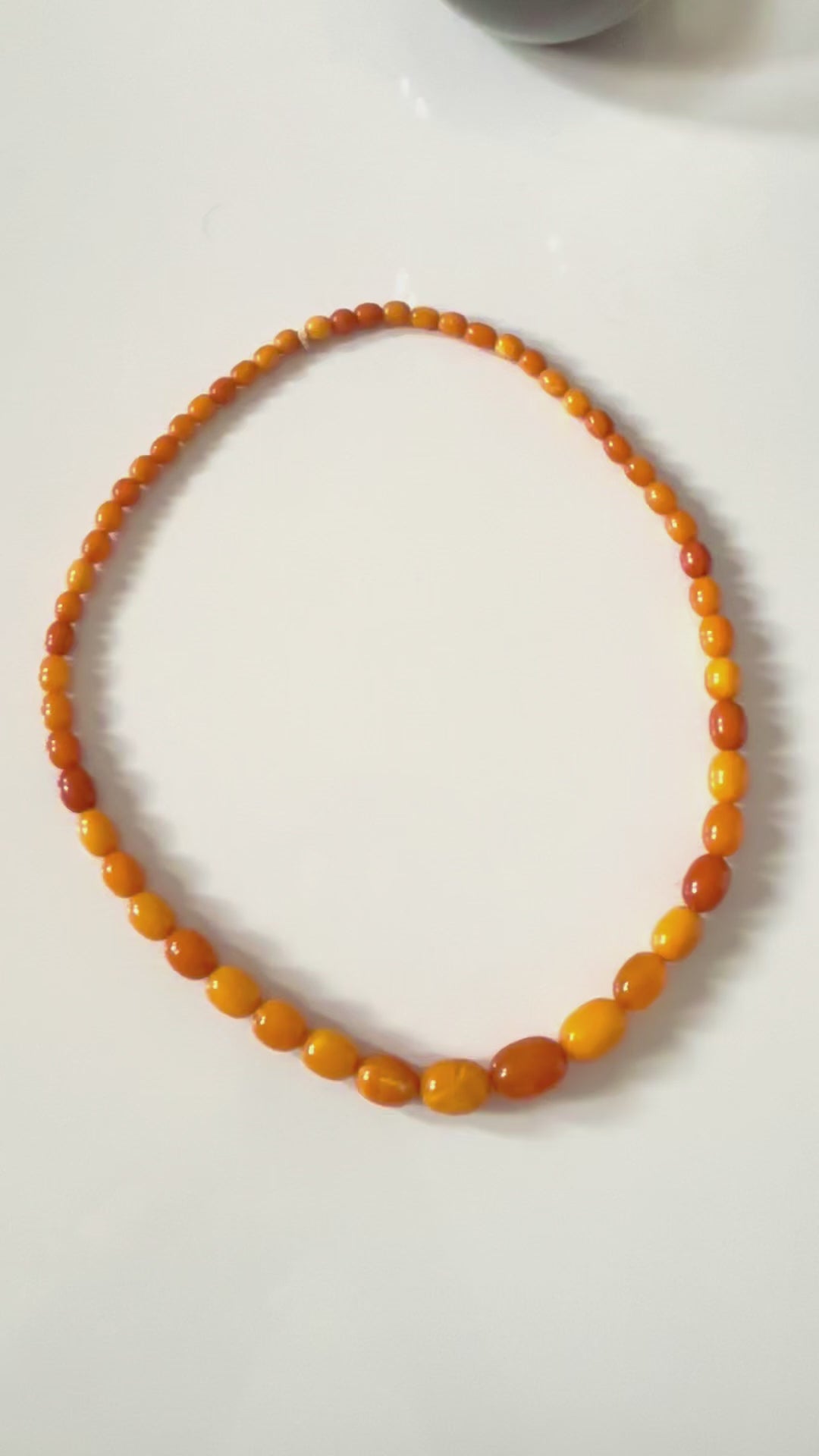 Antique Baltic Butterscotch Amber Bead Necklace, 70cm, 1920s-1940s