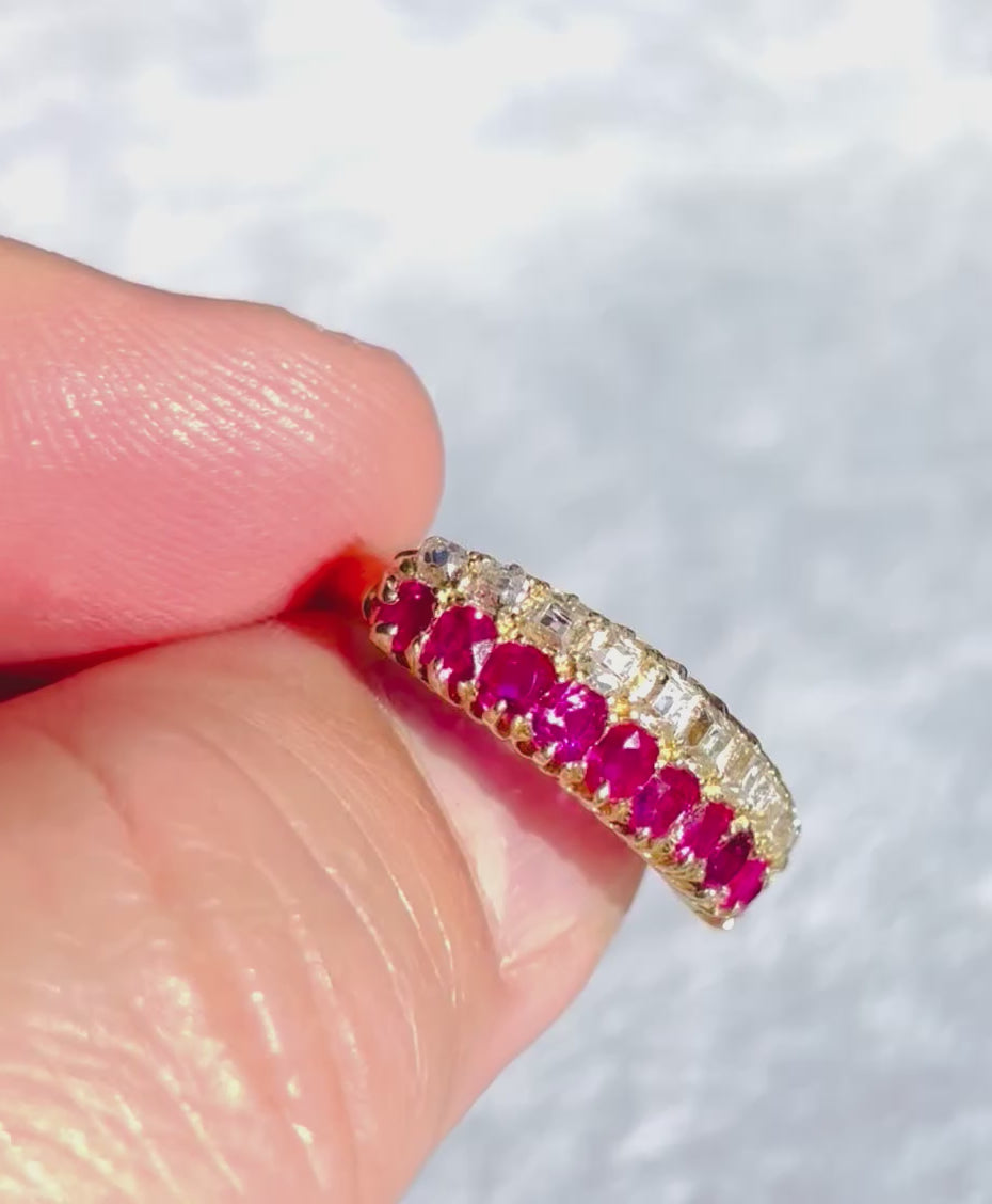 EARLY 20th CENTURY 18ct Gold, Diamond & Ruby Ring