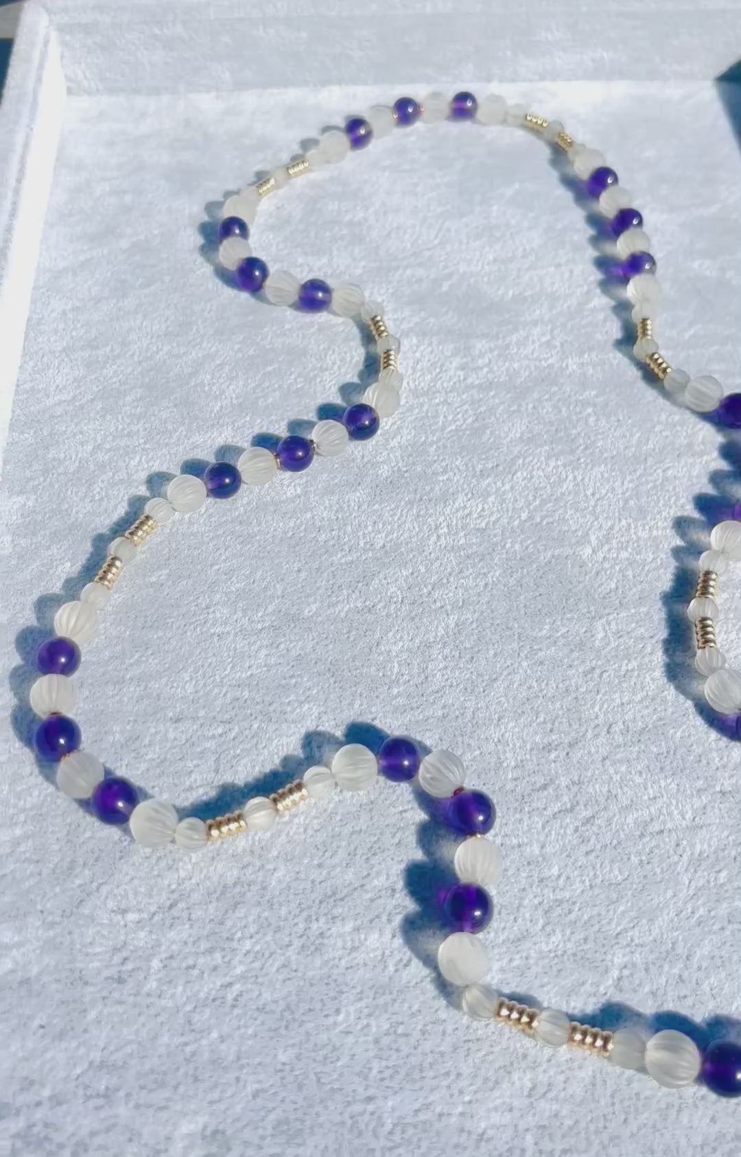 VINTAGE AMETHYST & CARVED Rock Crystal Necklace - by repute this is a Boucheron design